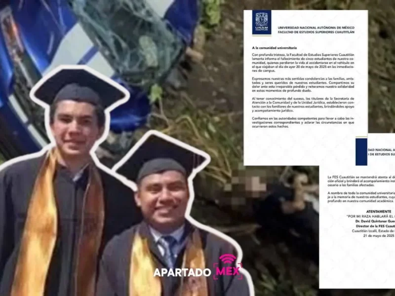 Terrible accidente: mueren jóvenes de la FES Cuautitlán