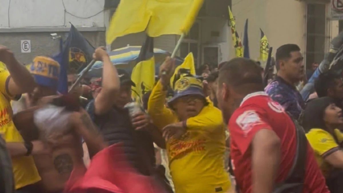 Se armó la campal entre aficionados de América y Toluca